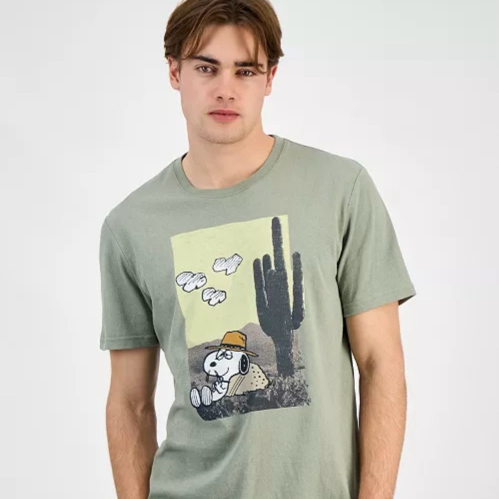 Men's Peanuts Spike Regular-Fit Graphic T-Shirt